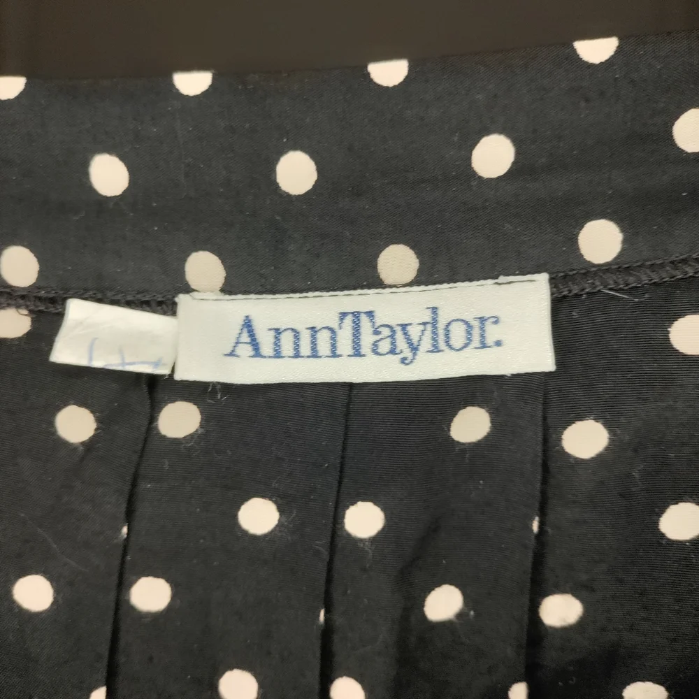 Vintage Ann Taylor Rayon Polkadot Skirt - Picture 6 of 6